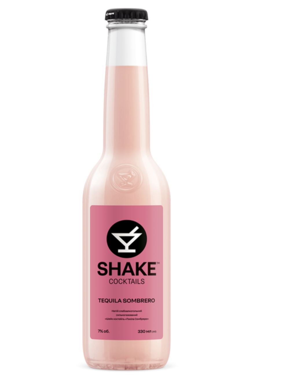 Напій Shake Tequila Sombrero с/а газ. 7% 0.33 л скло